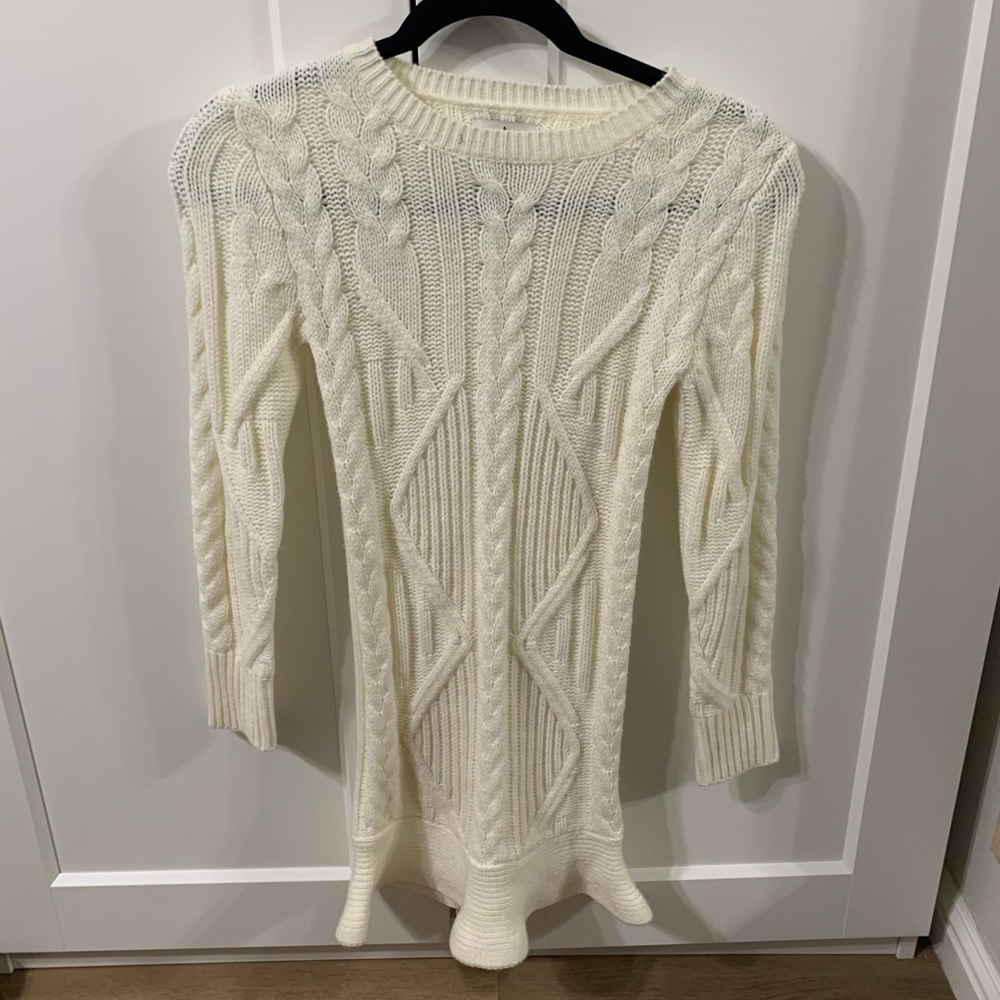 Unif Cream Knit Mini Dress